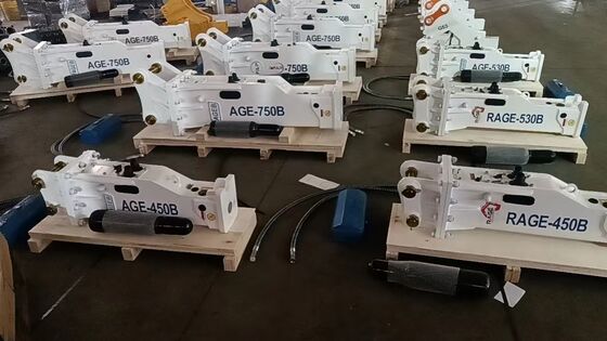 خرید 100mm Excavator هیدرولیک چکش جعبه نوع ساکت نوع شکاف های هیدرولیک برای حفاری 11 - 16 تن تولید آنلاین