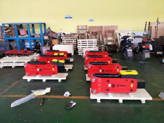 Buy SB40 Hydraulic Breaking Hammer 68mm Top Type Breaker Red For 4 - 7 Tons Excavator online manufacture